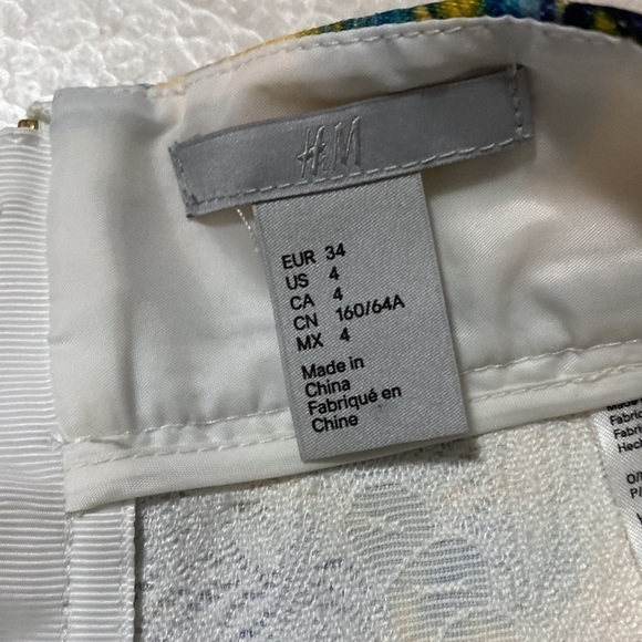 H&M watercolour midi skirt, size US 4 - Picture 5 of 8